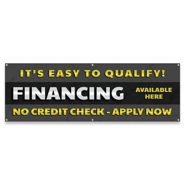 Signmission Financing Available Here No Credit Check Apply Now Banner Concession Stand Food Truck Single Sided B-72-30058 - main